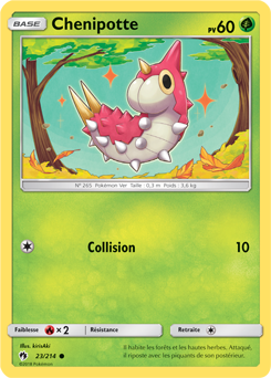 Carte Pokémon Commune Chenipotte 23/214 de la série Tonnerre Perdu