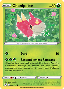 Carte Pokémon Chenipotte 006/196 de la série Origine Perdue en vente au meilleur prix