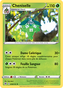 Carte Pokémon Rare Cheniselle 010/172 de la série Stars Étincelantes