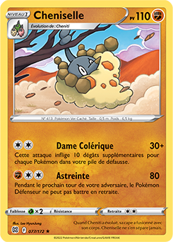 Carte Pokémon Rare Cheniselle 077/172 de la série Stars Étincelantes