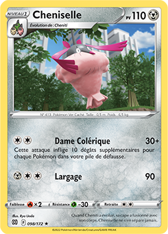 Carte Pokémon Rare Cheniselle 098/172 de la série Stars Étincelantes