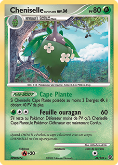 Carte Pokémon Rare Cheniselle Cape Plante 41/132 de la série Merveilles Secrètes