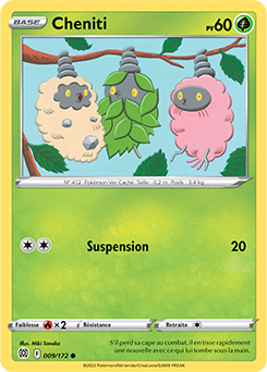 Carte Pokémon Communes Cheniti 009/172 de la série Stars Étincelantes