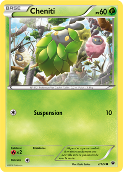 Carte Pokémon Cheniti 2/124 de la série Impact des Destins en vente au meilleur prix