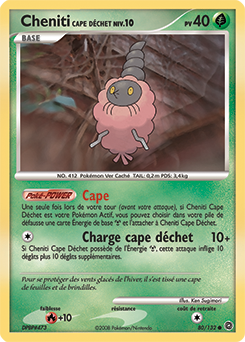 Carte Pokémon Cheniti Cape Déchet 80/132 de la série Merveilles Secrètes en vente au meilleur prix