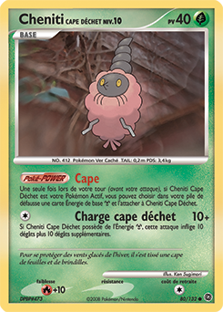 Carte Pokémon Commune Cheniti Cape Déchet 80/132 de la série Merveilles Secrètes