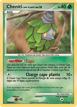 Carte Pokémon Commune Cheniti Cape Plante 78/132 de la série Merveilles Secrètes