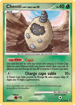 Carte Pokémon Commune Cheniti Cape Sable 79/132 de la série Merveilles Secrètes