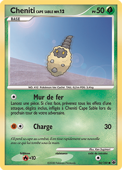 Carte Pokémon Cheniti Cape Sable 54/100 de la série Aube Majestueuse en vente au meilleur prix