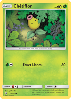 Carte Pokémon Commune Chétiflor 1/145 de la série Gardiens Ascendants