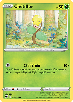 Carte Pokémon Chétiflor 1/163 de la série Styles de Combat en vente au meilleur prix