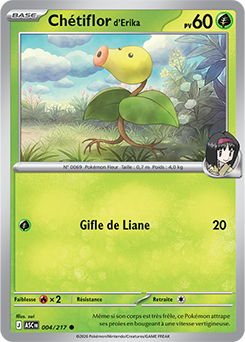 Carte Pokémon Chétiflor d'Erika 4/217 de la série Héros Transcendants en vente au meilleur prix