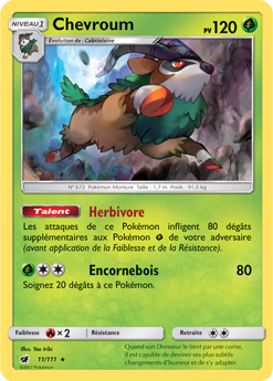 Carte Pokémon Chevroum 11/111 de la série Invasion Carmin en vente au meilleur prix