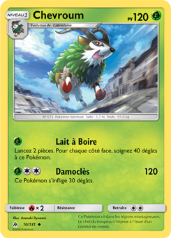 Carte Pokémon Peu commune Chevroum 10/131 de la série Lumière Interdite