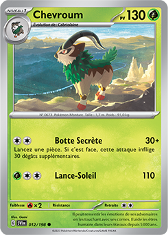 Carte Pokémon Chevroum 012/198 de la série Écarlate et Violet en vente au meilleur prix