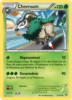 Carte Pokémon Peu commune Chevroum 17/162 de la série Impulsion Turbo