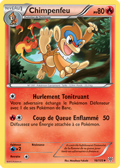Carte Pokémon Chimpenfeu 16/135 de la série Tempête Plasma en vente au meilleur prix