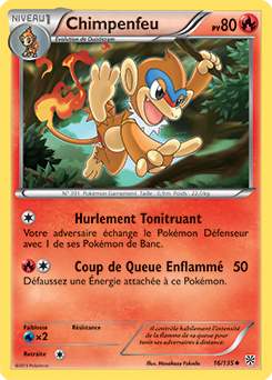 Carte Pokémon Peu commune Chimpenfeu 16/135 de la série Tempête Plasma