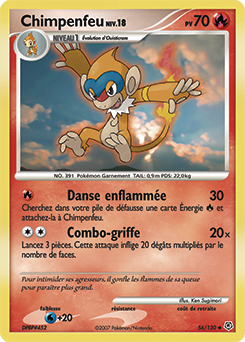 Carte Pokémon Chimpenfeu 56/130 de la série Diamant & Perle en vente au meilleur prix
