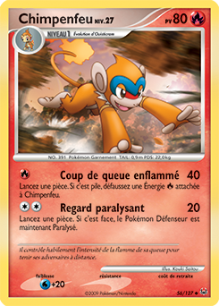 Carte Pokémon Chimpenfeu 56/127 de la série Platine en vente au meilleur prix