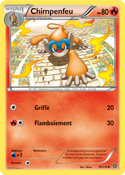 Carte Pokémon Chimpenfeu 19/114 de la série Offensive Vapeur en vente au meilleur prix