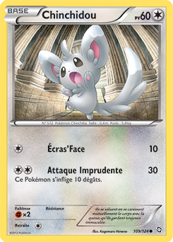 Carte Pokémon Commune Chinchidou 109/124 de la série Dragons Éxaltés
