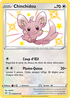 Carte Pokémon Chinchidou SV093/SV122 de la série Destinées Radieuses en vente au meilleur prix