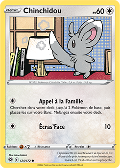 Carte Pokémon Communes Chinchidou 124/172 de la série Stars Étincelantes