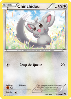 Carte Pokémon Chinchidou 87/124 de la série Impact des Destins en vente au meilleur prix