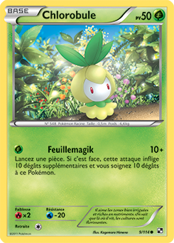 Carte Pokémon Chlorobule 9/114 de la série Noir & Blanc en vente au meilleur prix