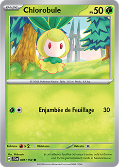Carte Pokémon Communes Chlorobule 6/159 de la série Aventures Ensemble