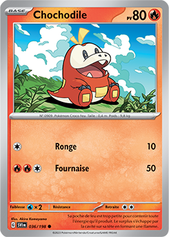 Carte Pokémon Chochodile 036/198 de la série Écarlate et Violet en vente au meilleur prix