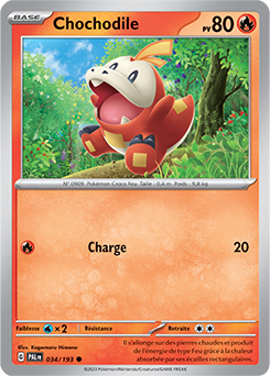 Carte Pokémon Communes Chochodile 034/193 de la série Évolutions à Paldea
