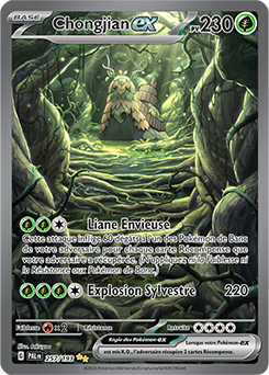 Carte Pokémon Illustration spéciale rare Chongjian ex 257/193 de la série Évolutions à Paldea