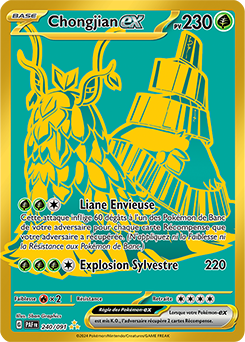 Carte Pokémon Chongjian ex 240/91 de la série Destinées de Paldea en vente au meilleur prix