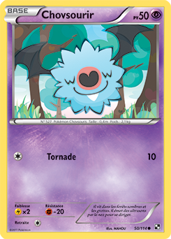 Carte Pokémon Commune Chovsourir 50/114 de la série Noir & Blanc