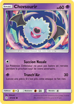 Carte Pokémon Chovsourir 87/236 de la série Éclipse Cosmique en vente au meilleur prix