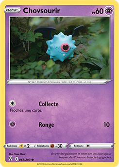 Carte Pokémon Communes Chovsourir 68/203 de la série Évolution Céleste