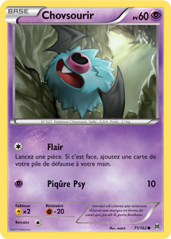 Carte Pokémon Commune Chovsourir 71/162 de la série Impulsion Turbo