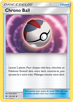 Carte Pokémon Chrono Ball 134/149 de la série Soleil & Lune en vente au meilleur prix