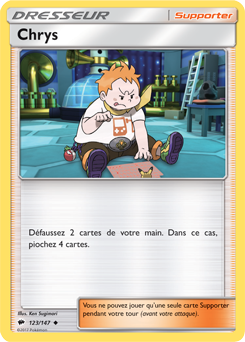 Carte Pokémon Peu commune Chrys 123/147 de la série Ombres Ardentes