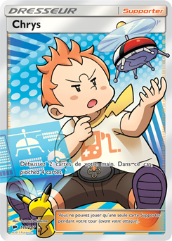 Carte Pokémon Dresseur Full Art Chrys 146/147 de la série Ombres Ardentes