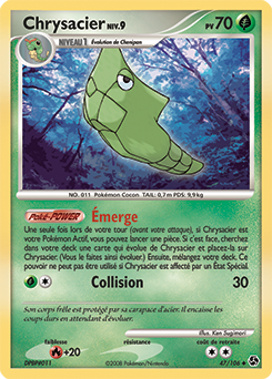 Carte Pokémon Peu commune Chrysacier 47/106 de la série Duels au Sommet