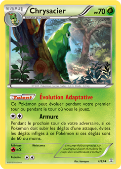 Carte Pokémon Peu commune Chrysacier 4/83 de la série Générations