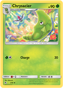 Carte Pokémon Peu commune Chrysacier 2/68 de la série Destinées Occultes