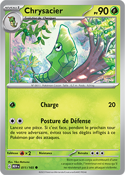 Carte Pokémon Chrysacier 11/165 de la série 151 en vente au meilleur prix