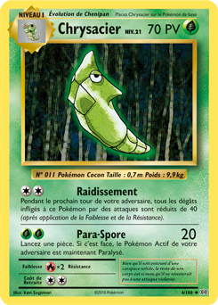 Carte Pokémon Peu commune Chrysacier 4/108 de la série Évolutions