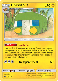 Reverse Pierre Nuit Pokemon SL10-167/214 VF Français 