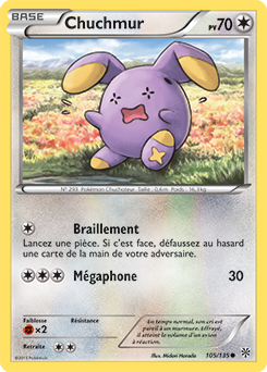 Carte Pokémon Commune Chuchmur 105/135 de la série Tempête Plasma