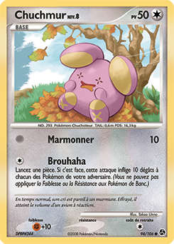 Carte Pokémon Commune Chuchmur 94/106 de la série Duels au Sommet